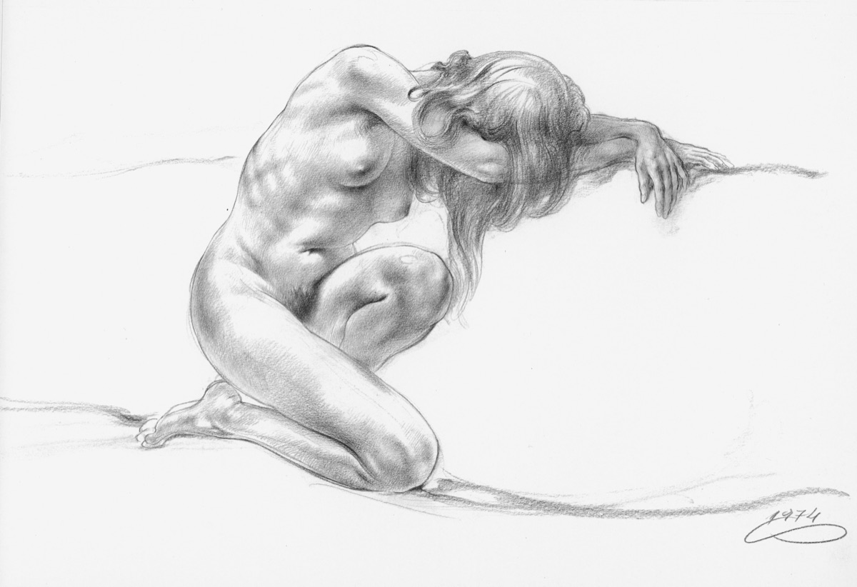 Bent Forward Kneeling Woman (Emmi Labyrinth)