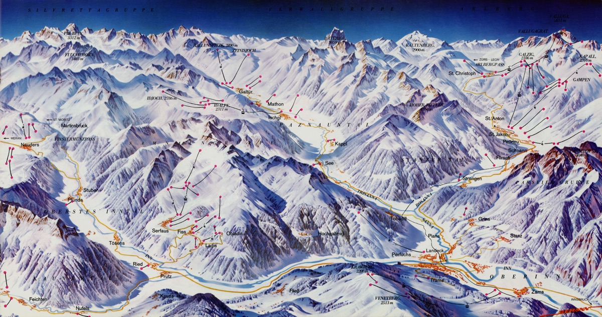 Arlberg Paznaun Oberinntal  Winter
