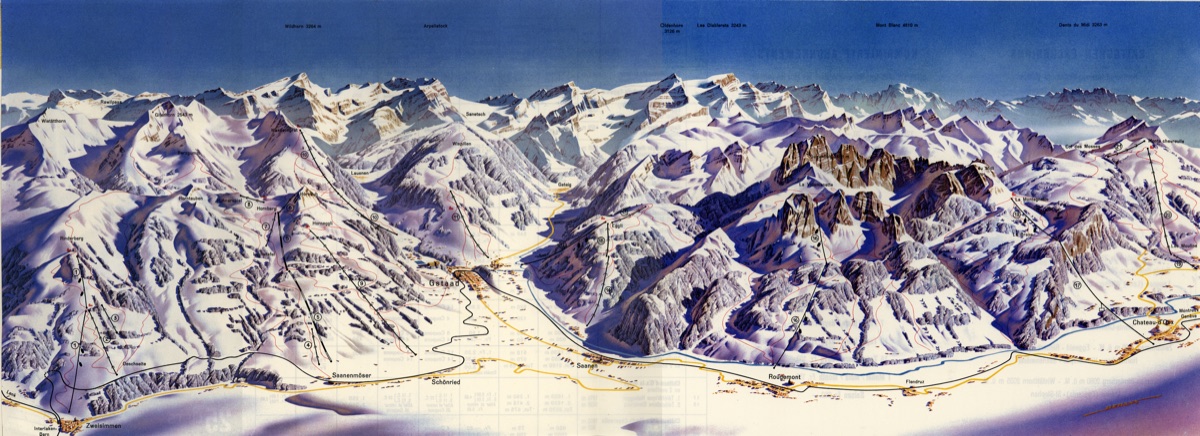 Gstaad, Winter Panorama