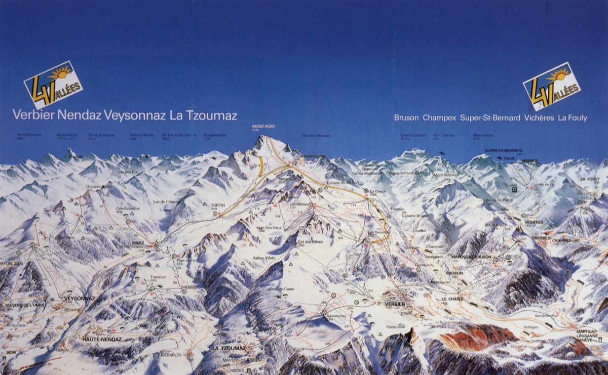 Verbier Nendaz Veysonnaz  La Tzoumaz