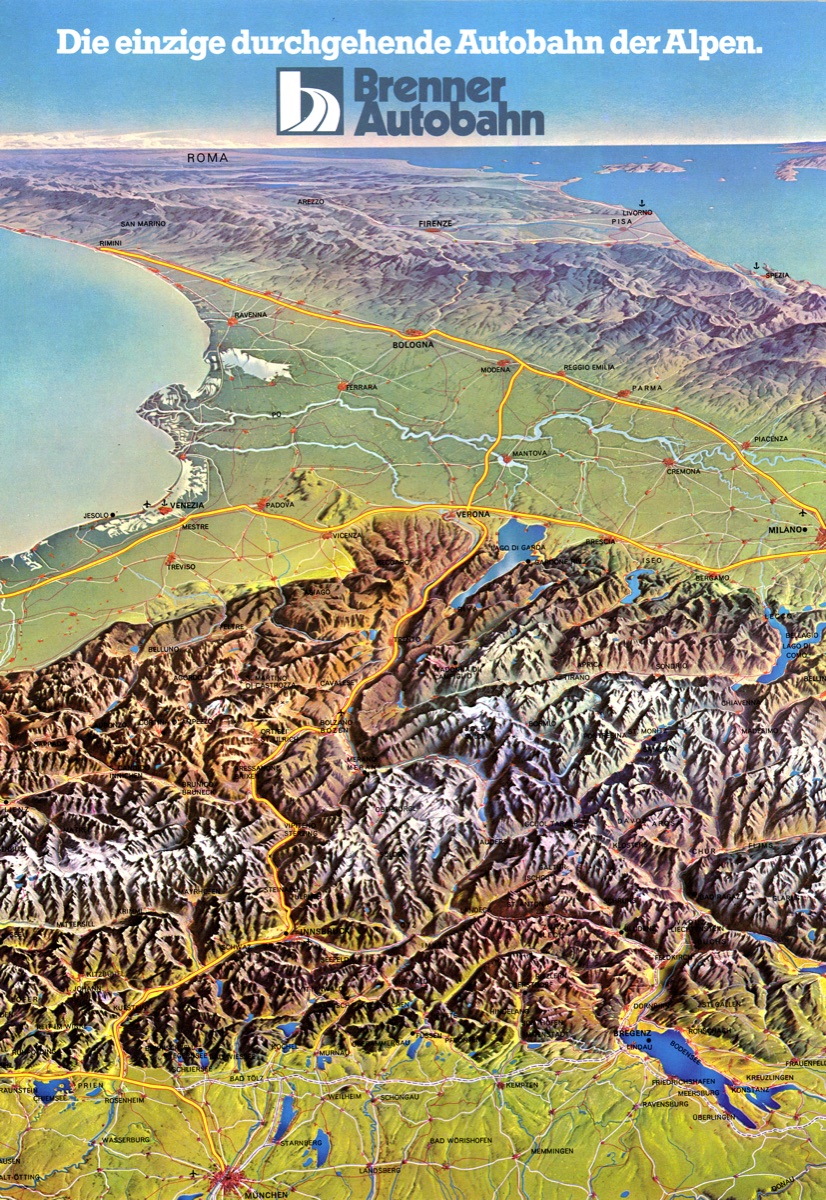 Alpine Panorama, Summer, Center Detail