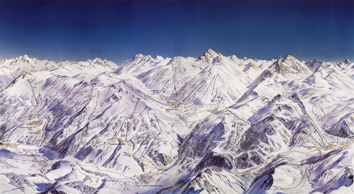 Sestriere bis Montgenevre/ Winter, “Via Lattea”