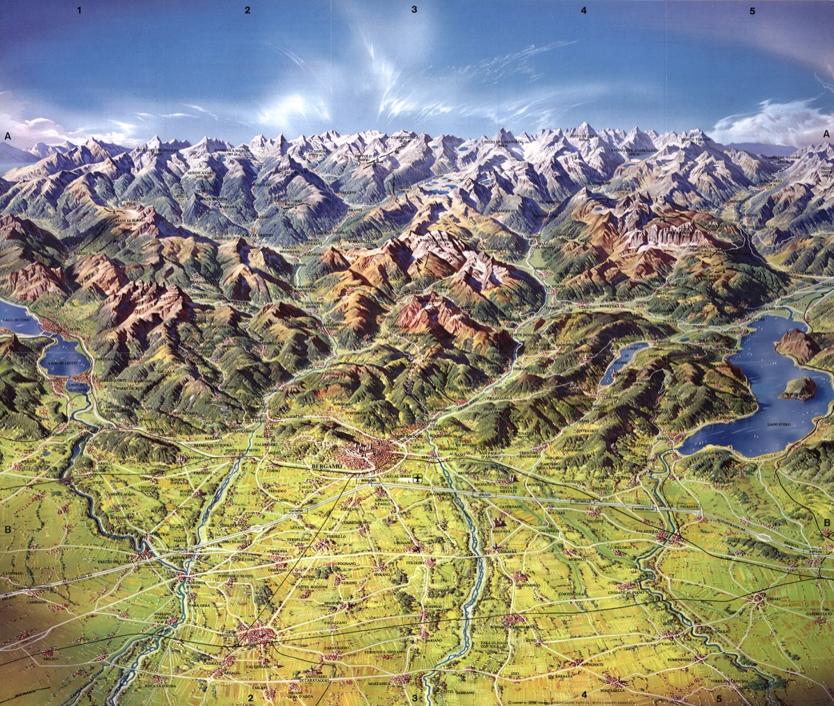 Bergamo, Province of, Tourist Map