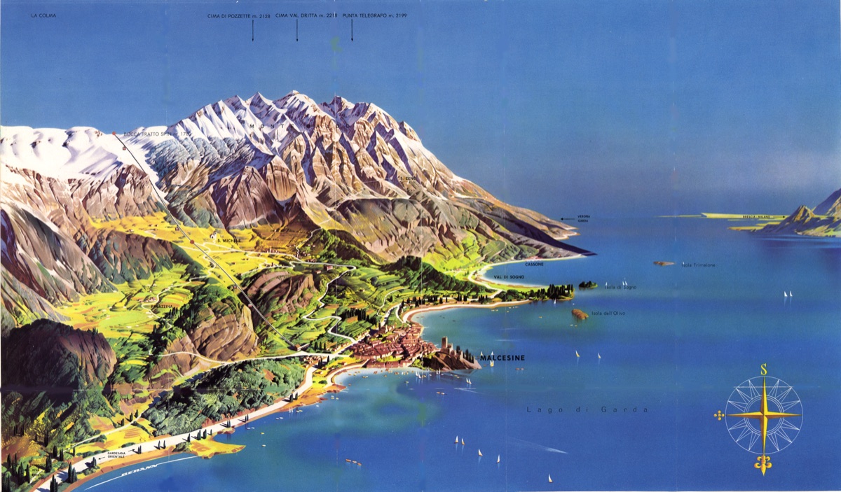 Lake Garda, Malcesine with Monte Baldo
