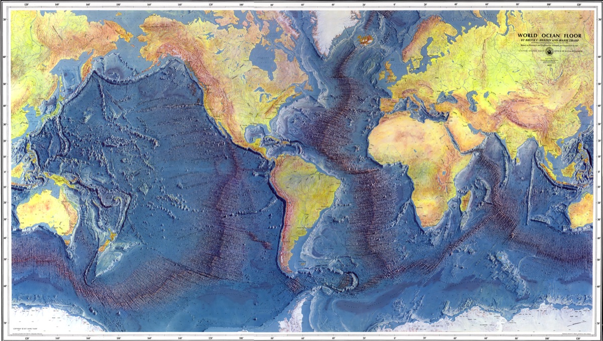 Ocean Floors, World Map