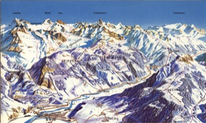 Rieder- u. Bettmeralp with Brig   / Wallis Winter 2