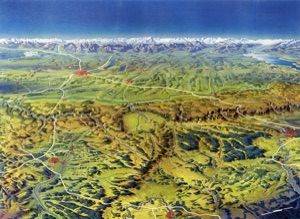 Swabian Alb and the Alps