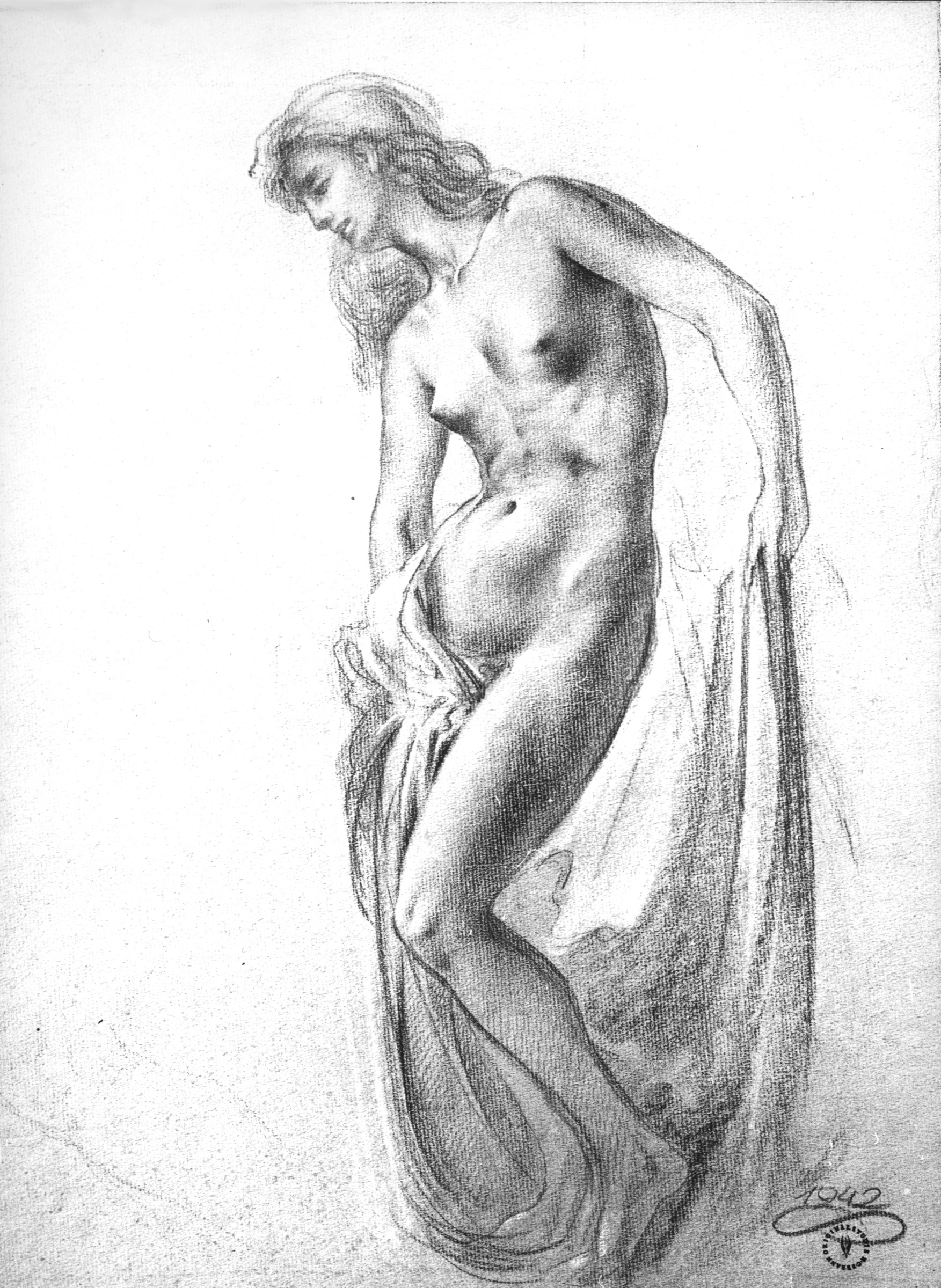 Standing Woman with Cloth