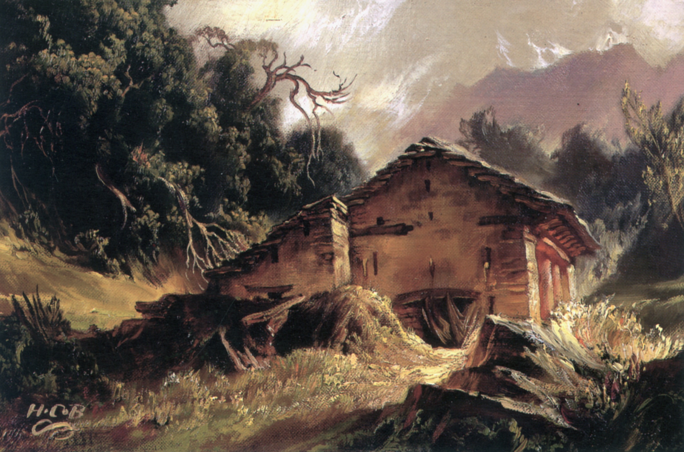 Barn in the Southern Alps