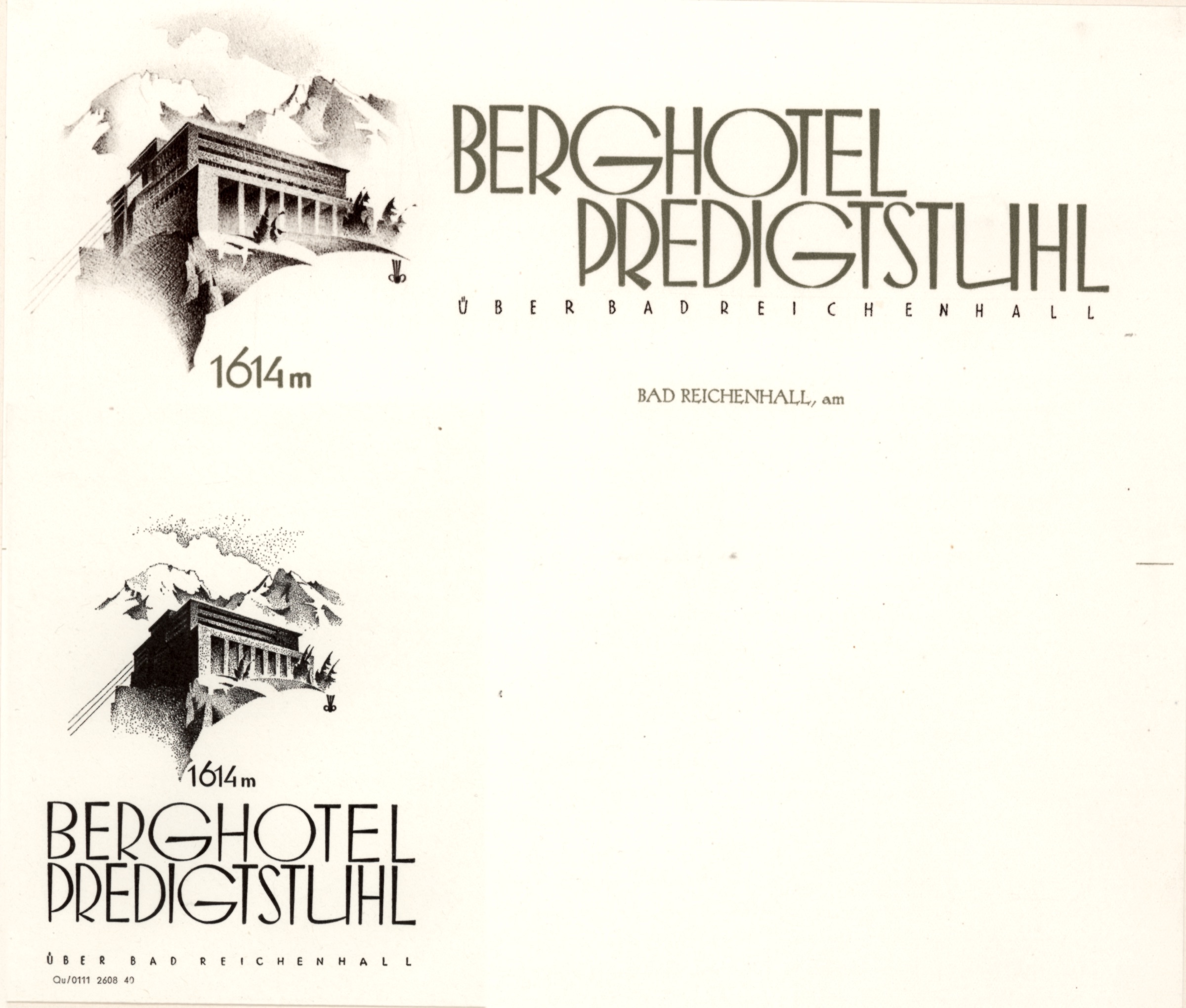 DR_27   Hotel Predigtstuhl  Briefpapier