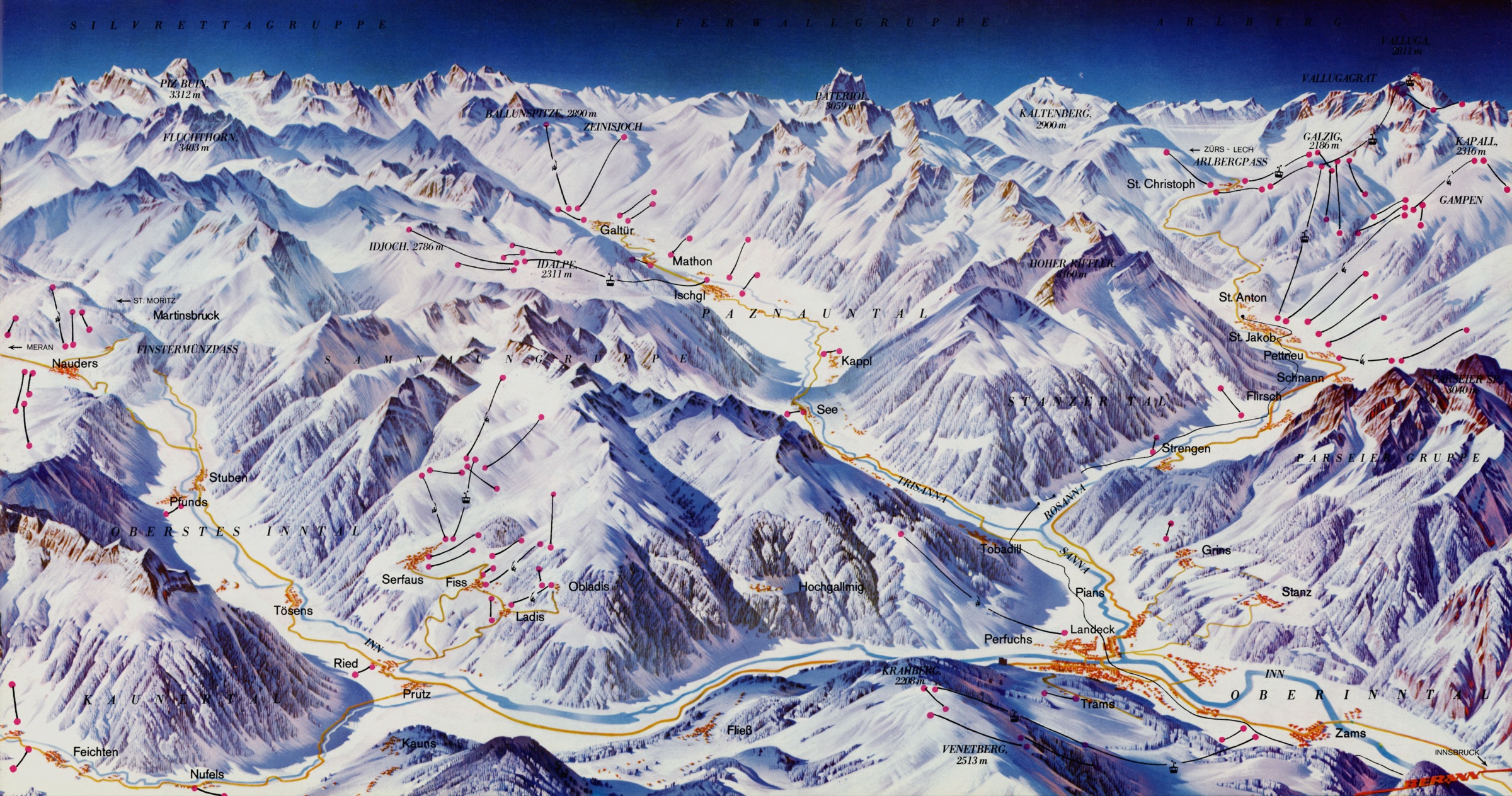 Arlberg Paznaun Oberinntal  Winter