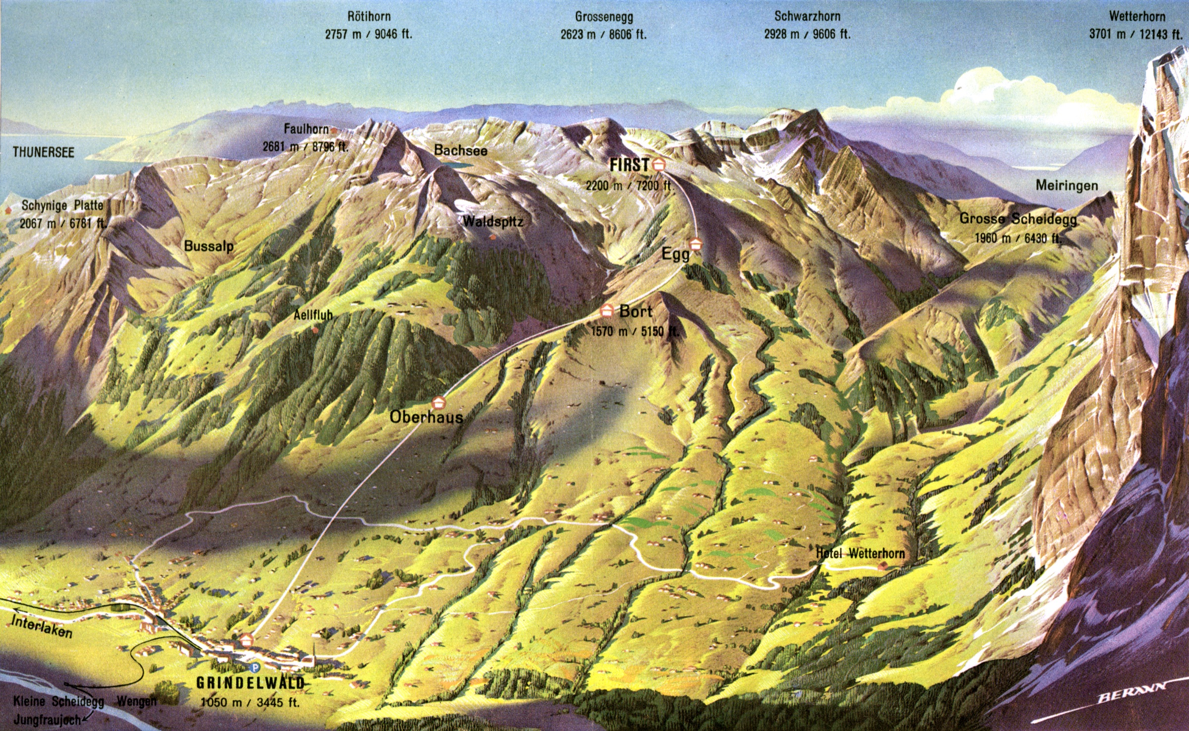 Grindelwald, Firstbahn,  Sommer