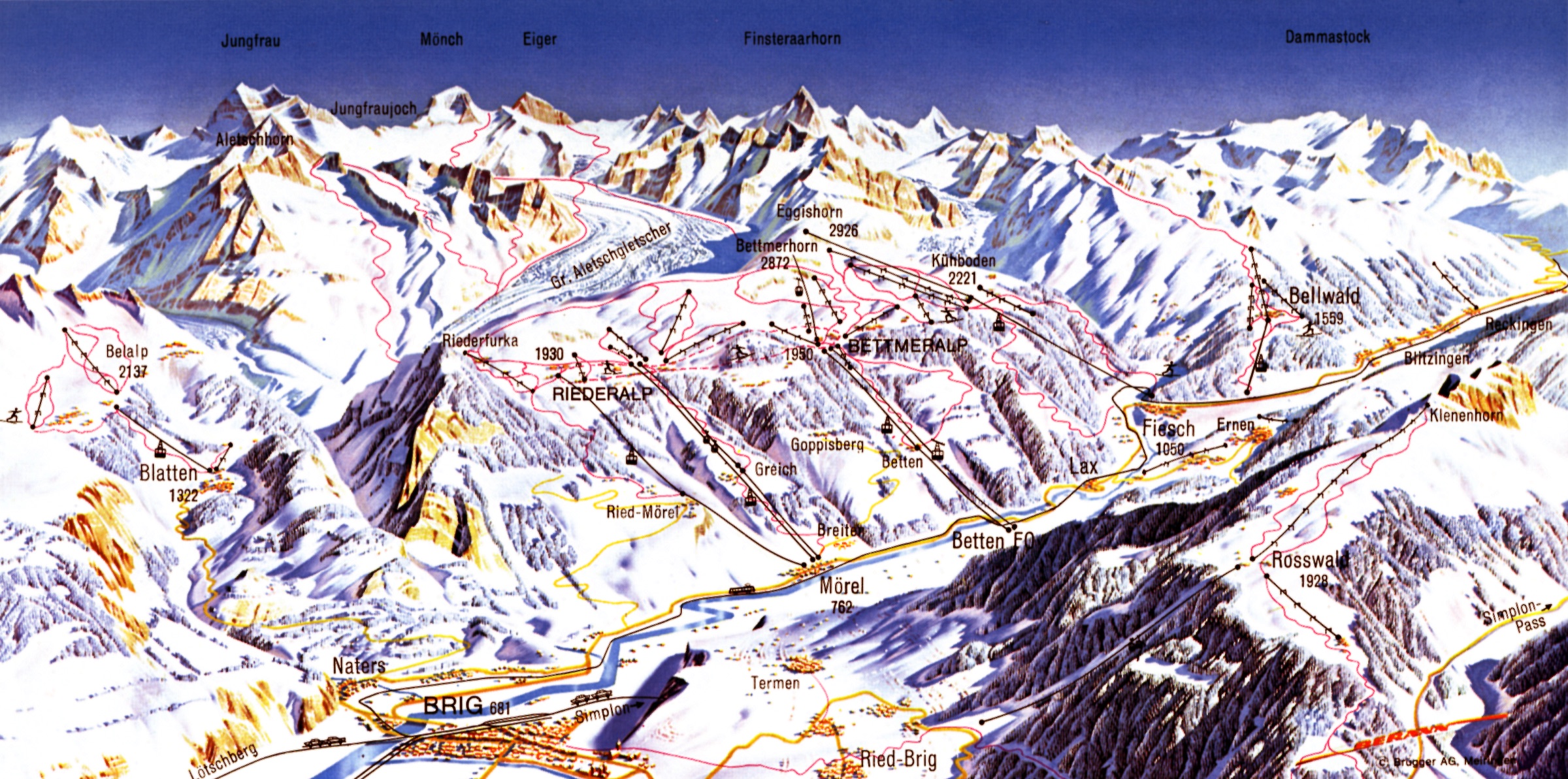 Riederalp - Bettmeralp  mit Brig/ Wallis Winter 4