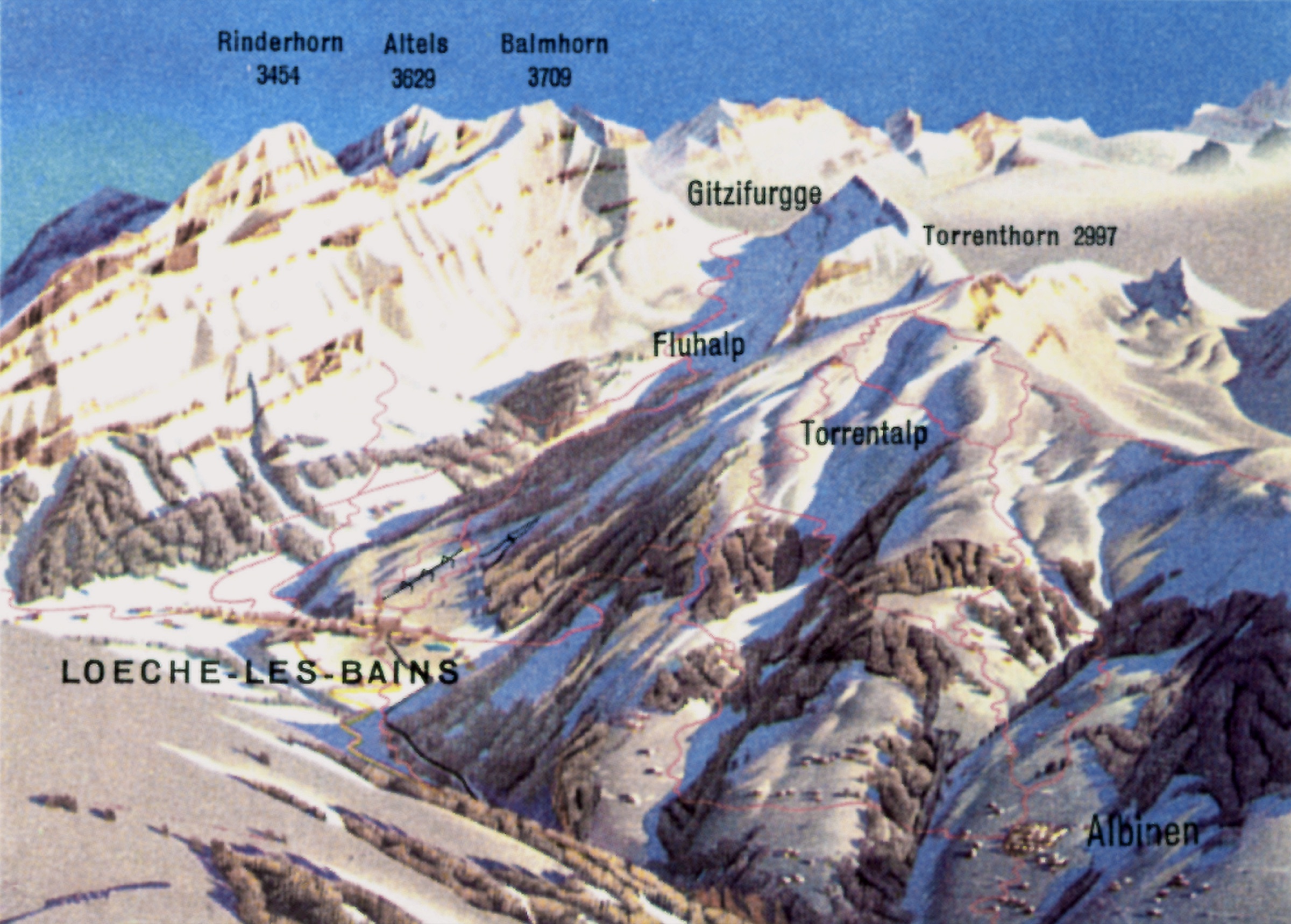 Leukerbad Loeche-les-Bains / Wallis Winter 1