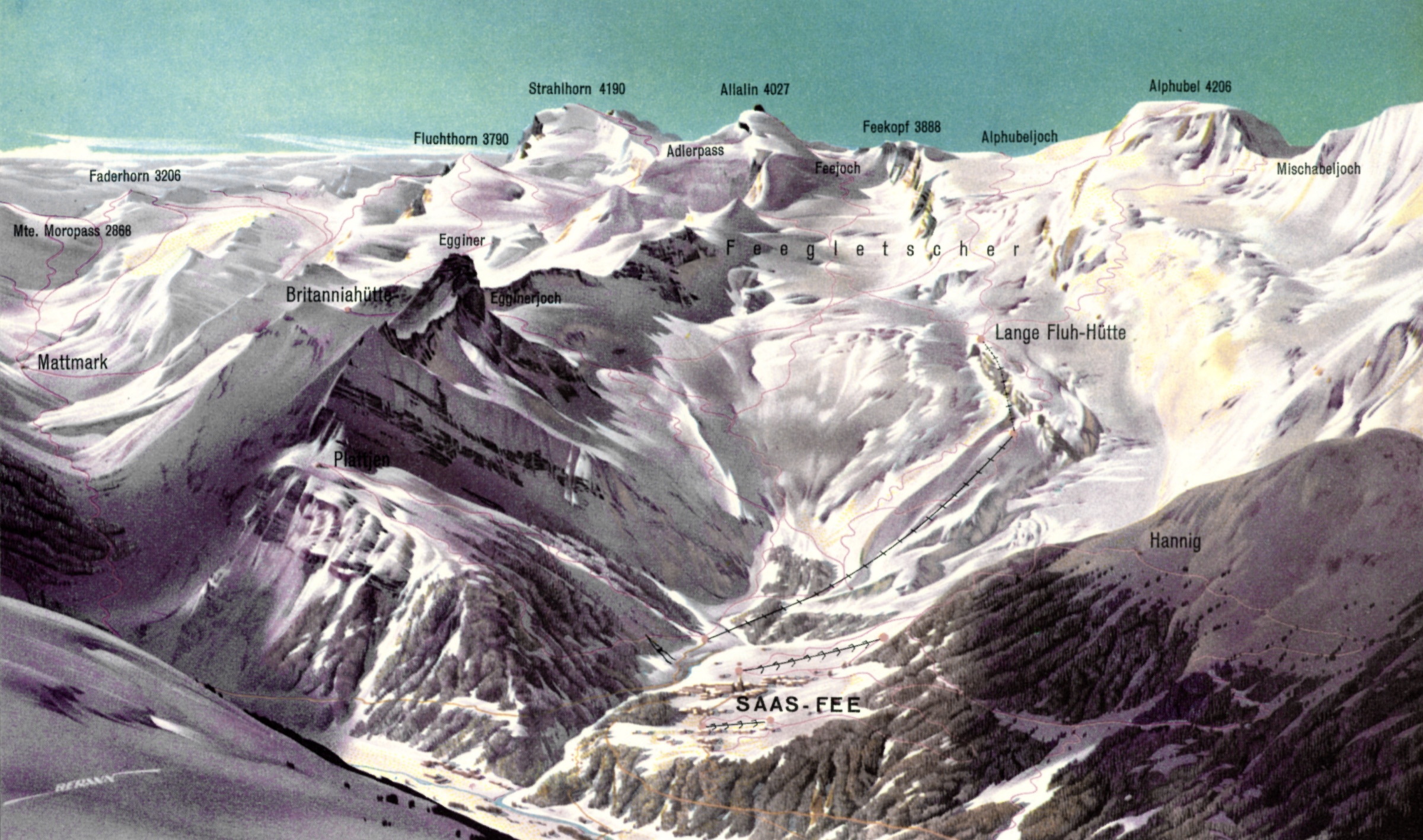 Saas -Fee / Wallis Winter 1