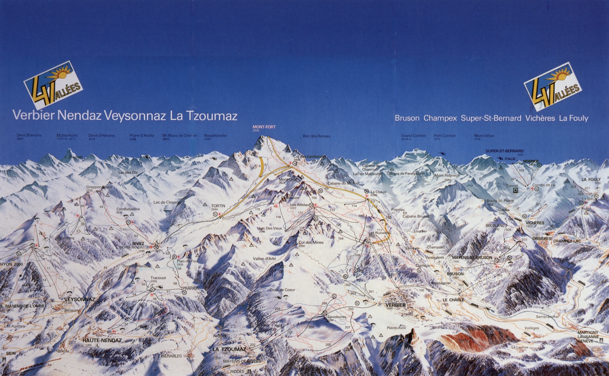 Verbier Nendaz Veysonnaz  La Tzoumaz