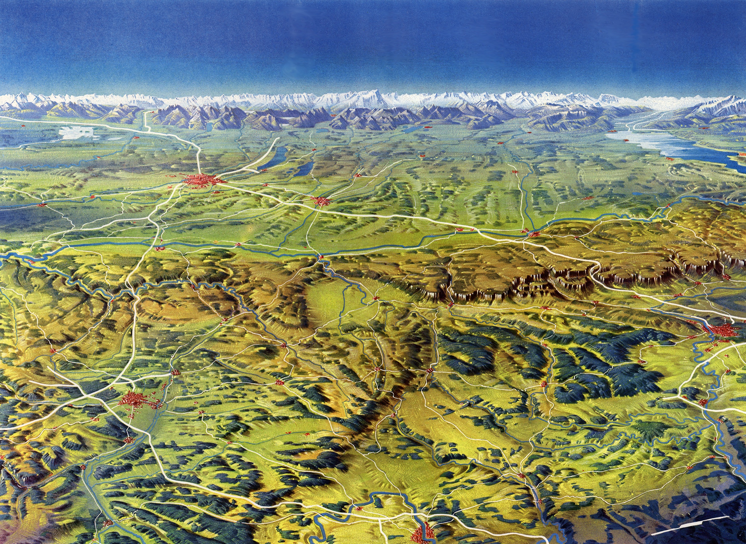 Swabian Alb and the Alps