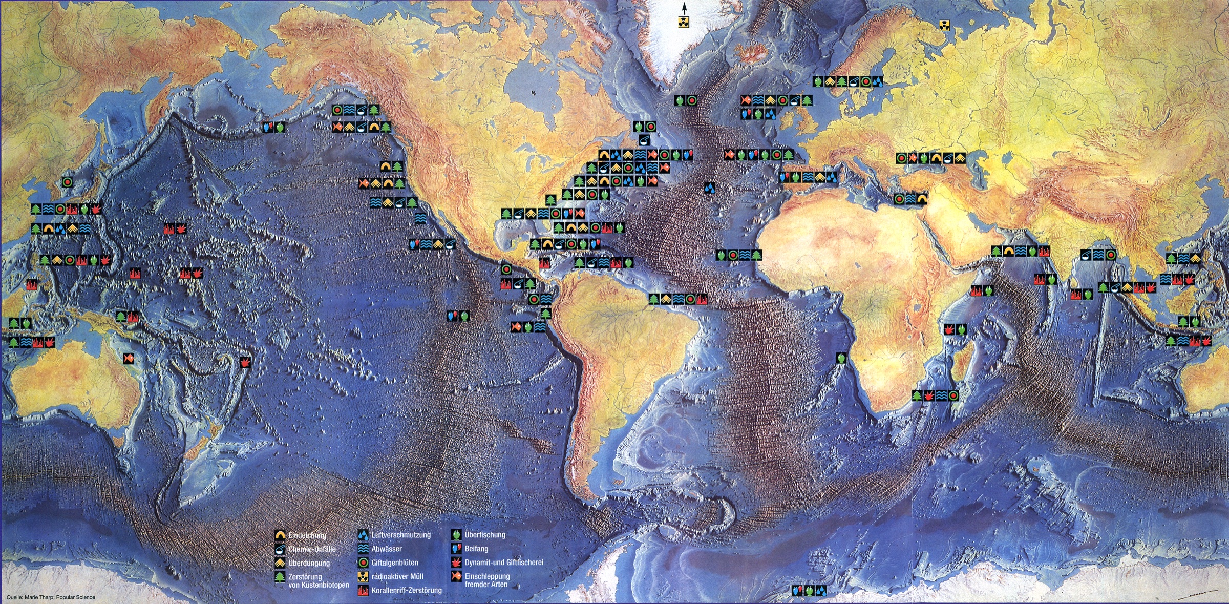 Ocean Floors, World Map, Environmental Impacts