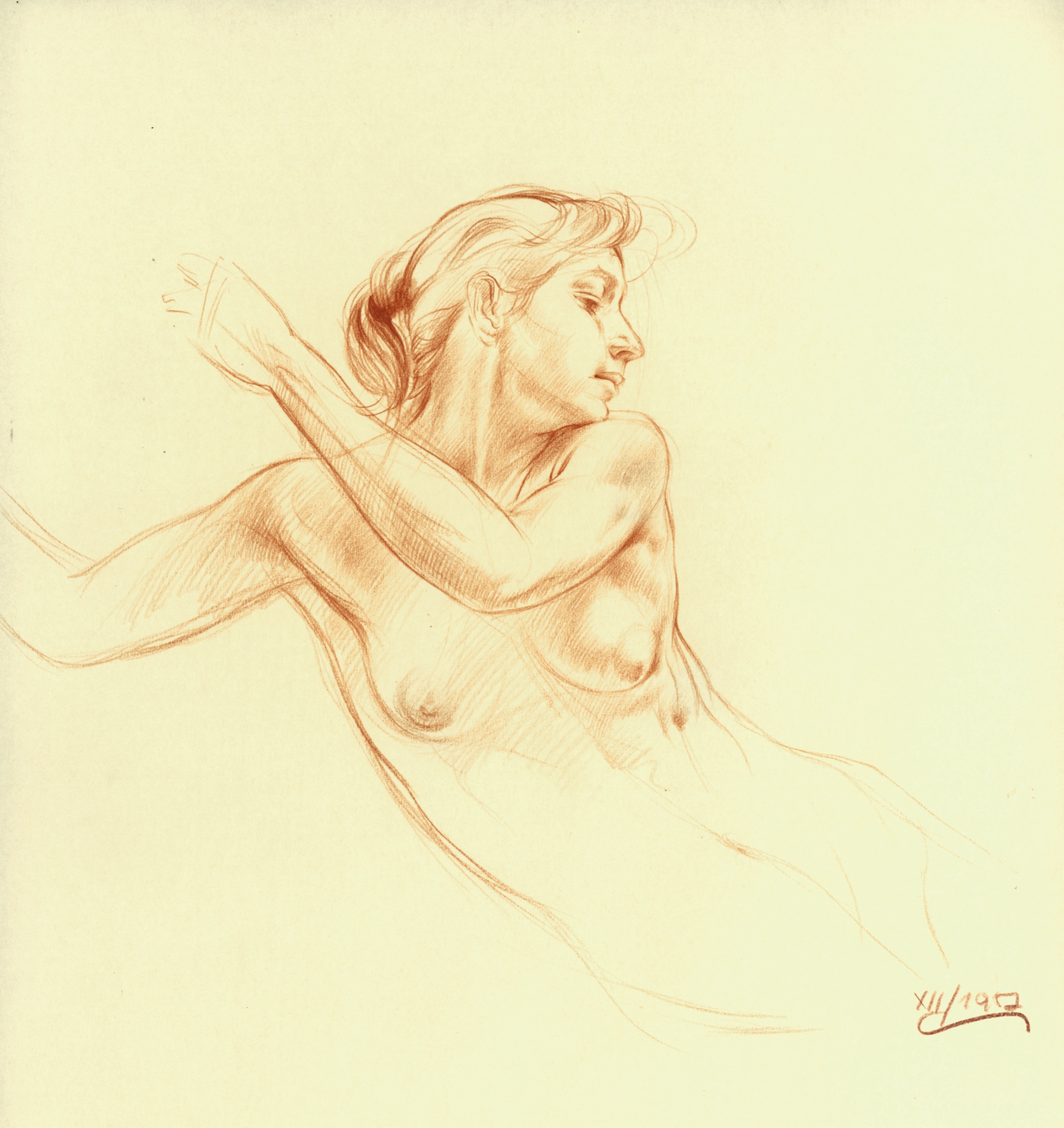 Nude Study, Head - Upper Body