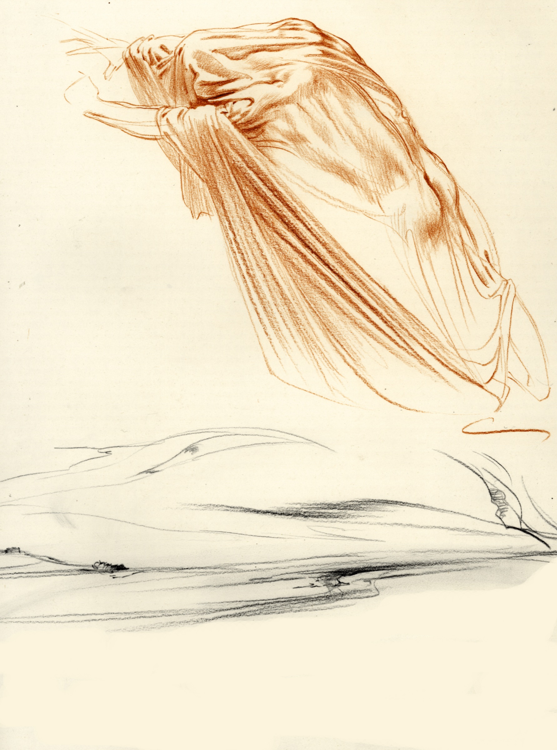 Human Mill, Study of a Veiled Figure