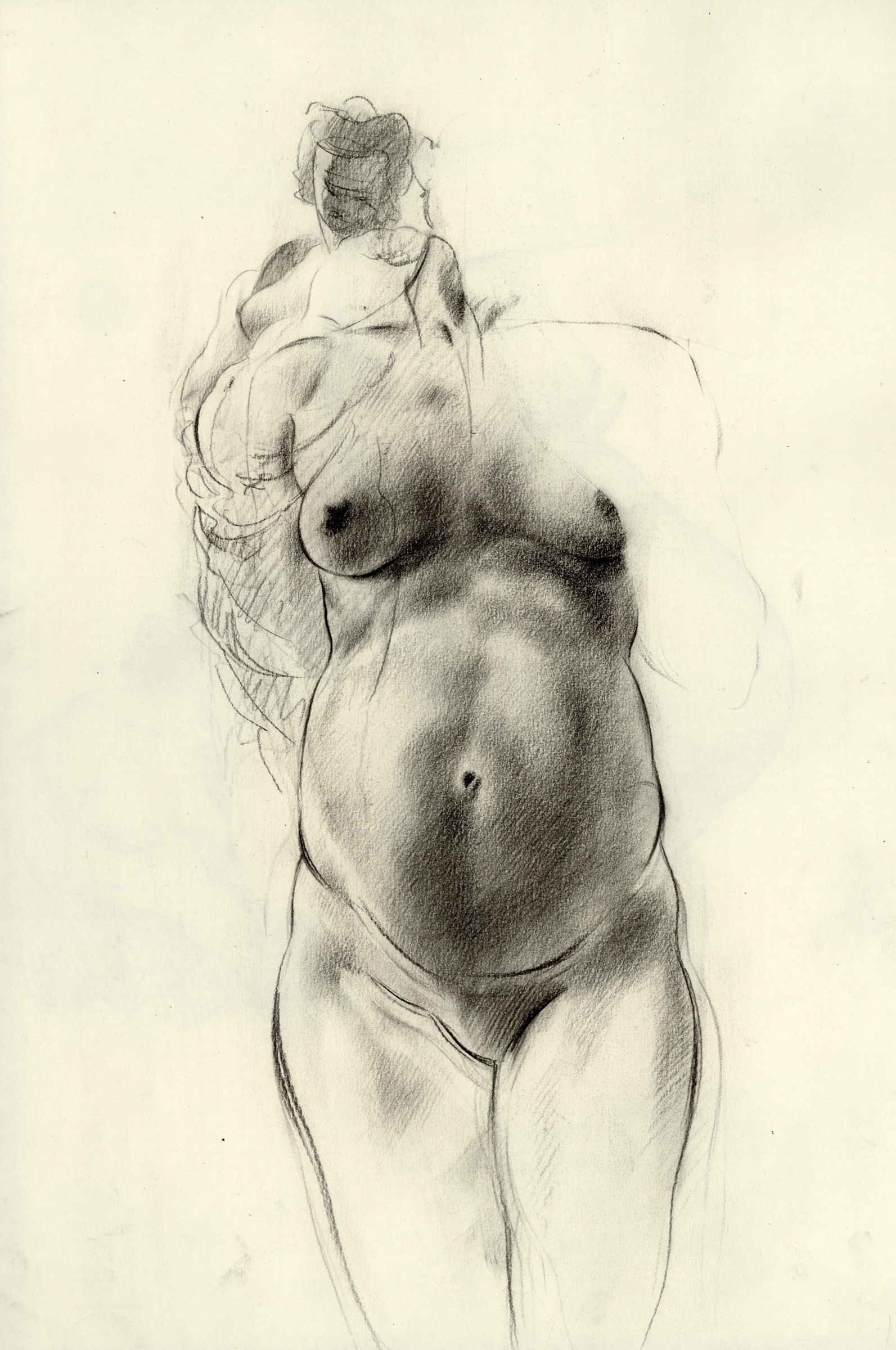 Lilly, hochschwanger, 2 Skizzen