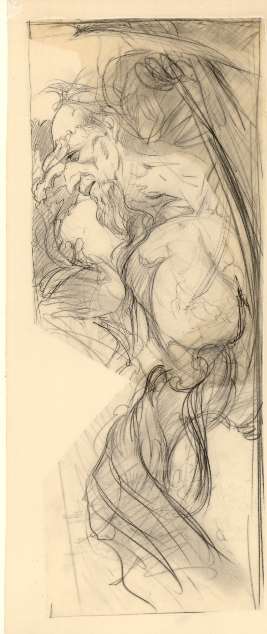 Susanne, Sketch for the Figure in the Right Side Panel