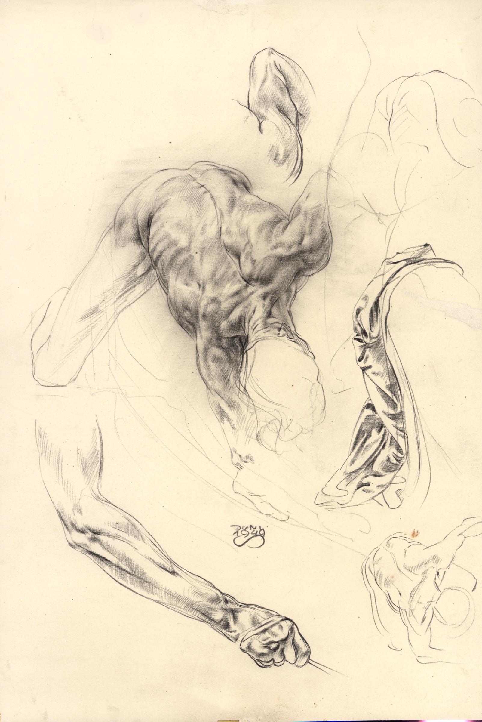 Ostracism, Sketch of a Back Nude