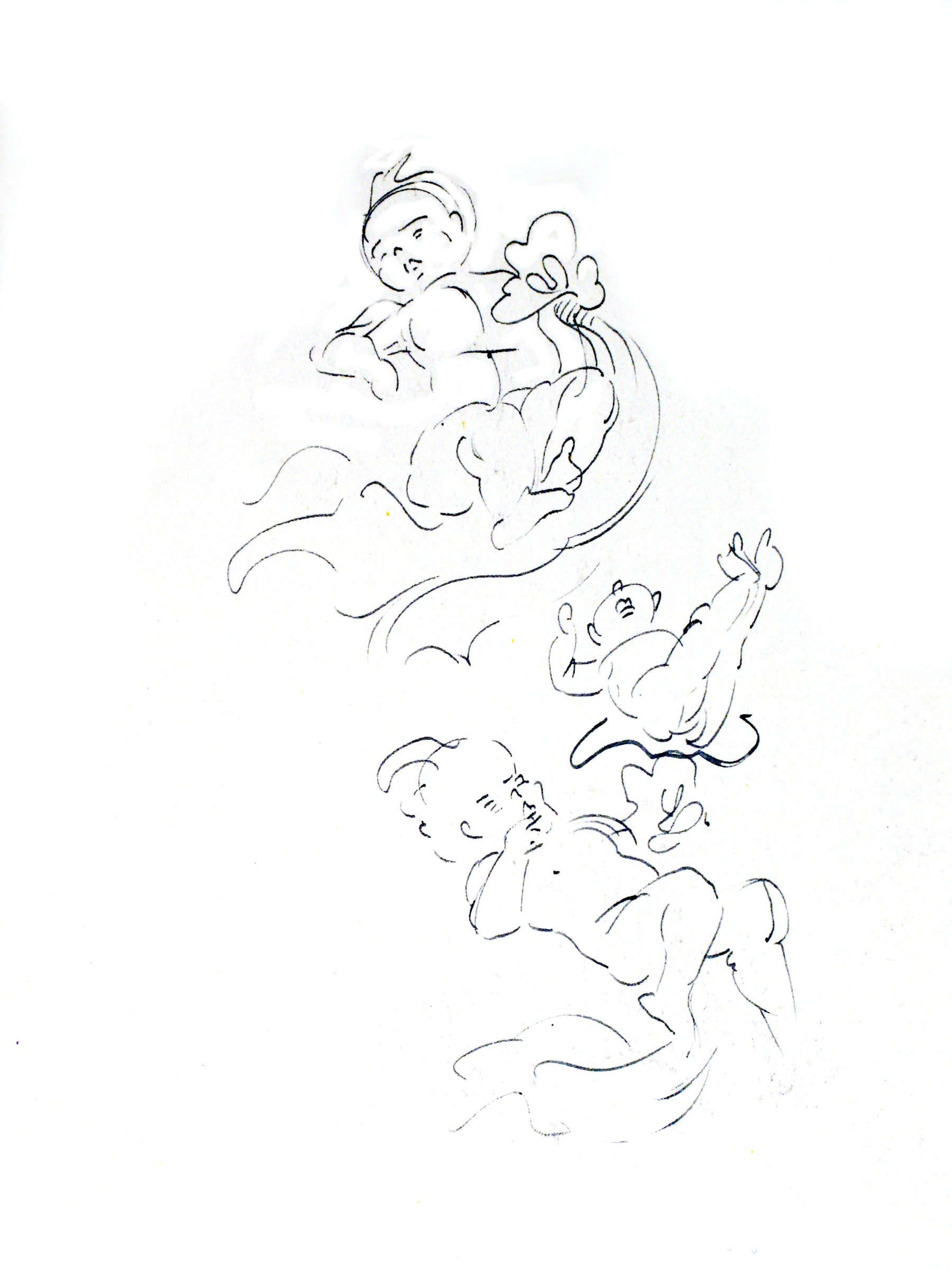 Körperstudien eines Babys