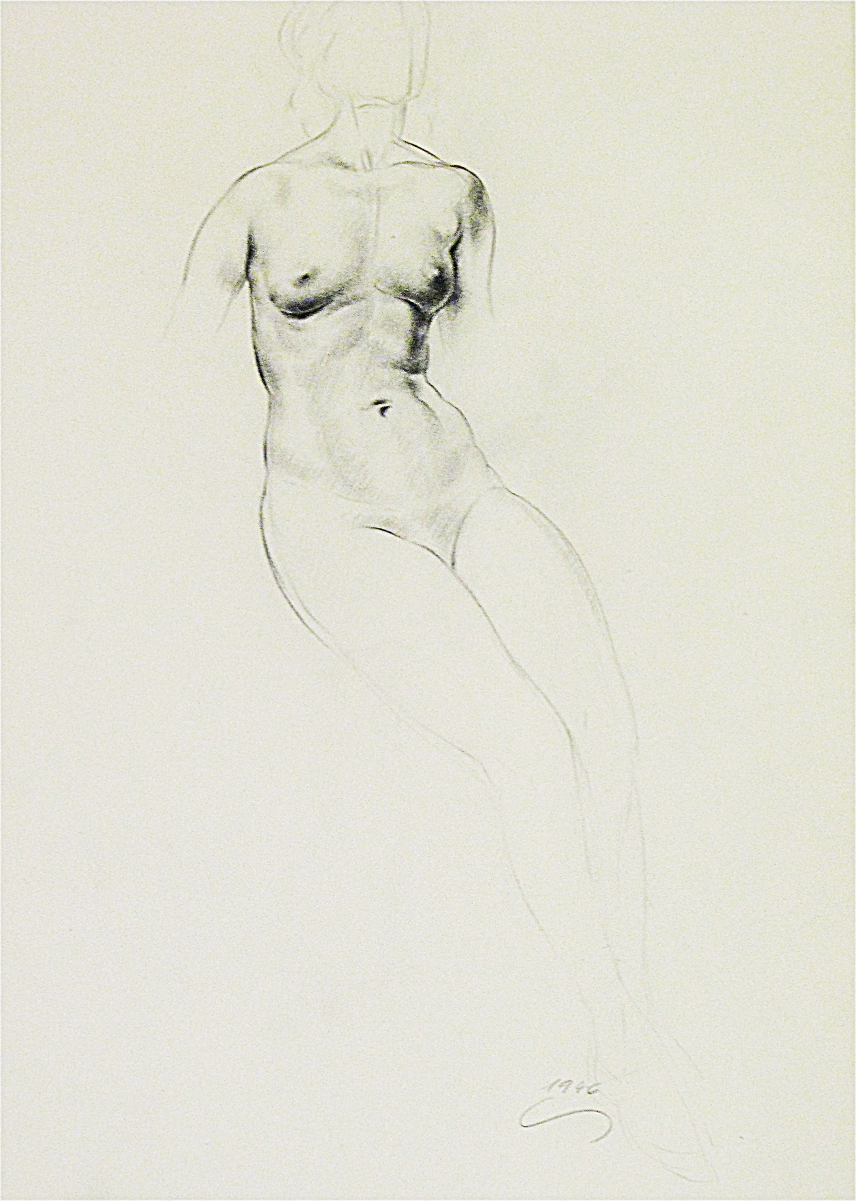 weiblicher Torso, sitzend