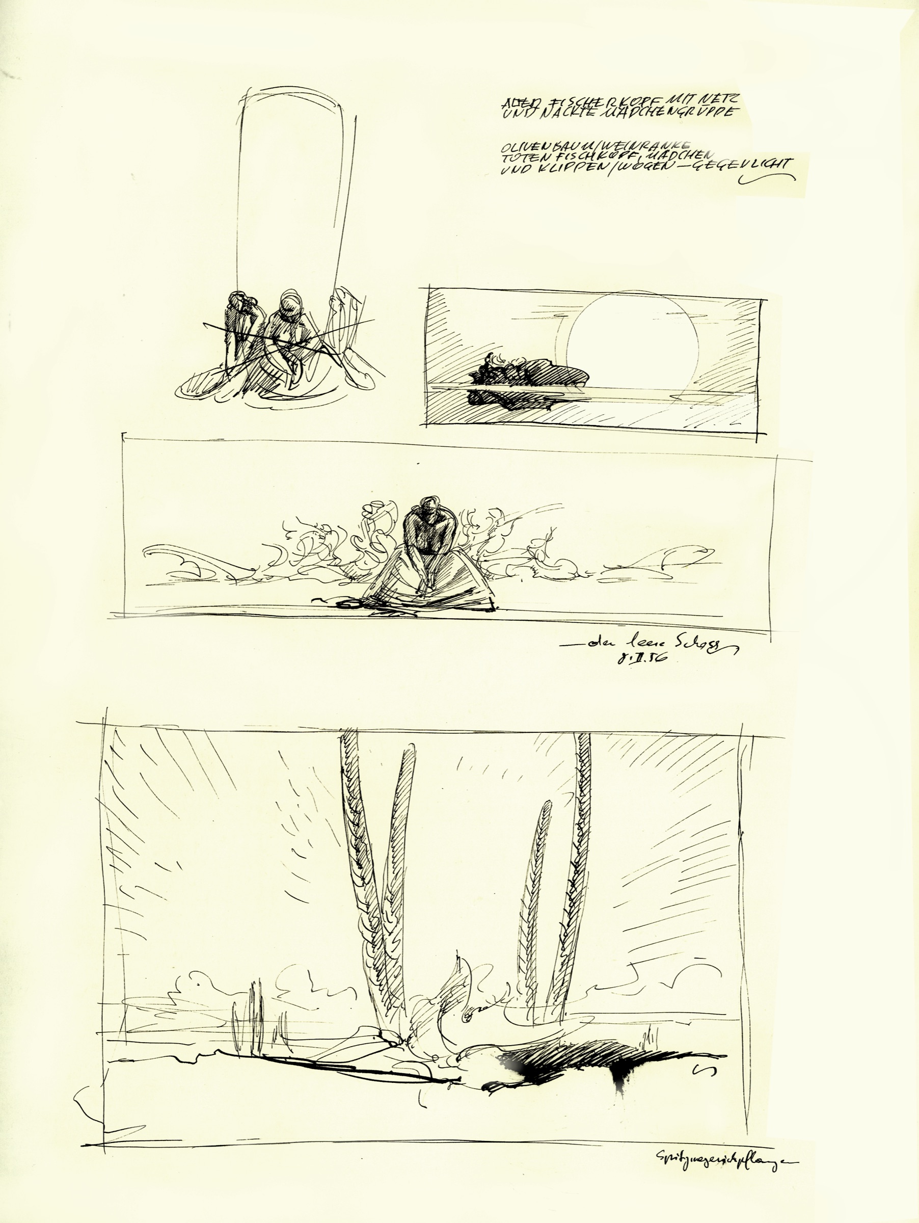 Sheet with 4 Sketches