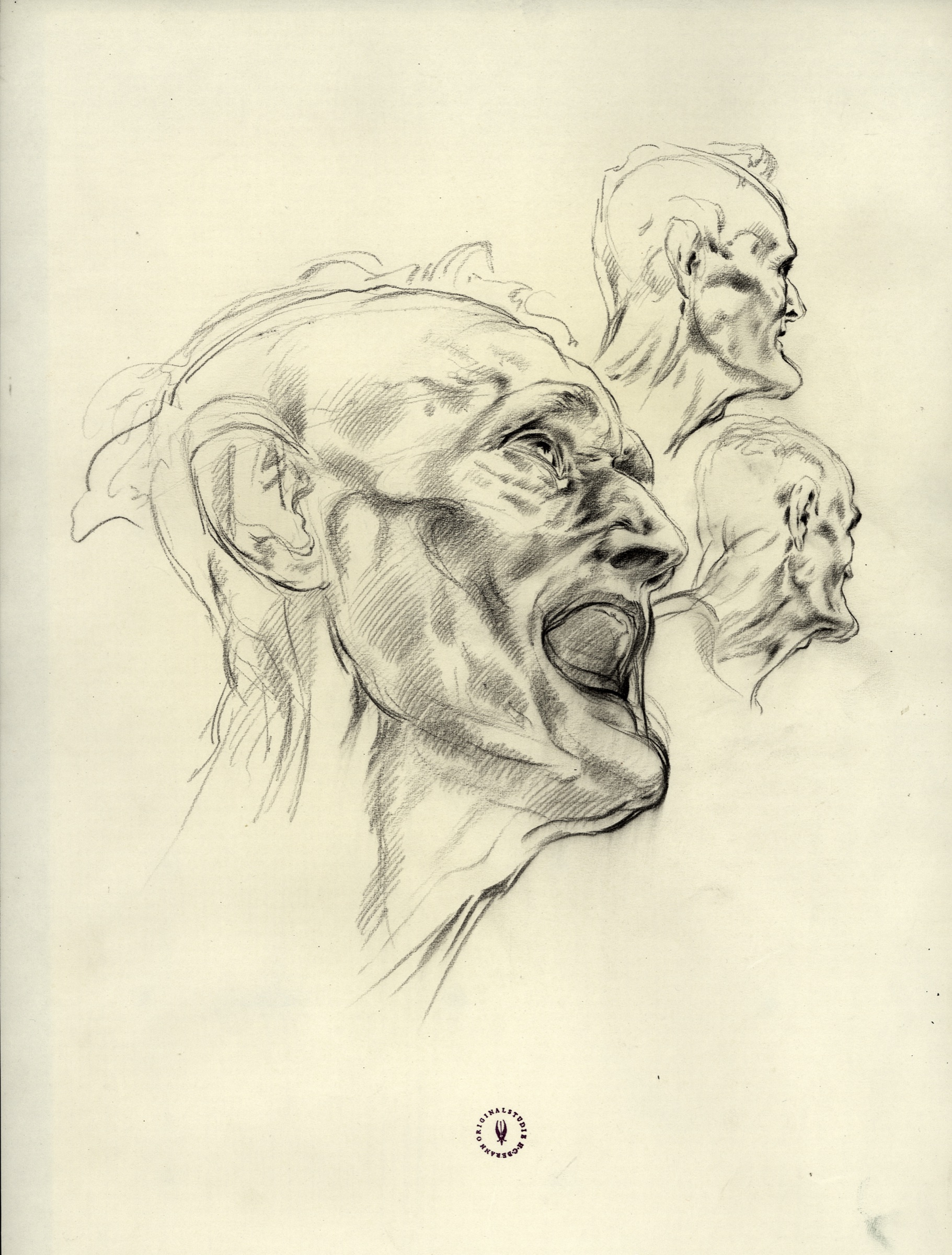 Man with Mouth Wide Open
