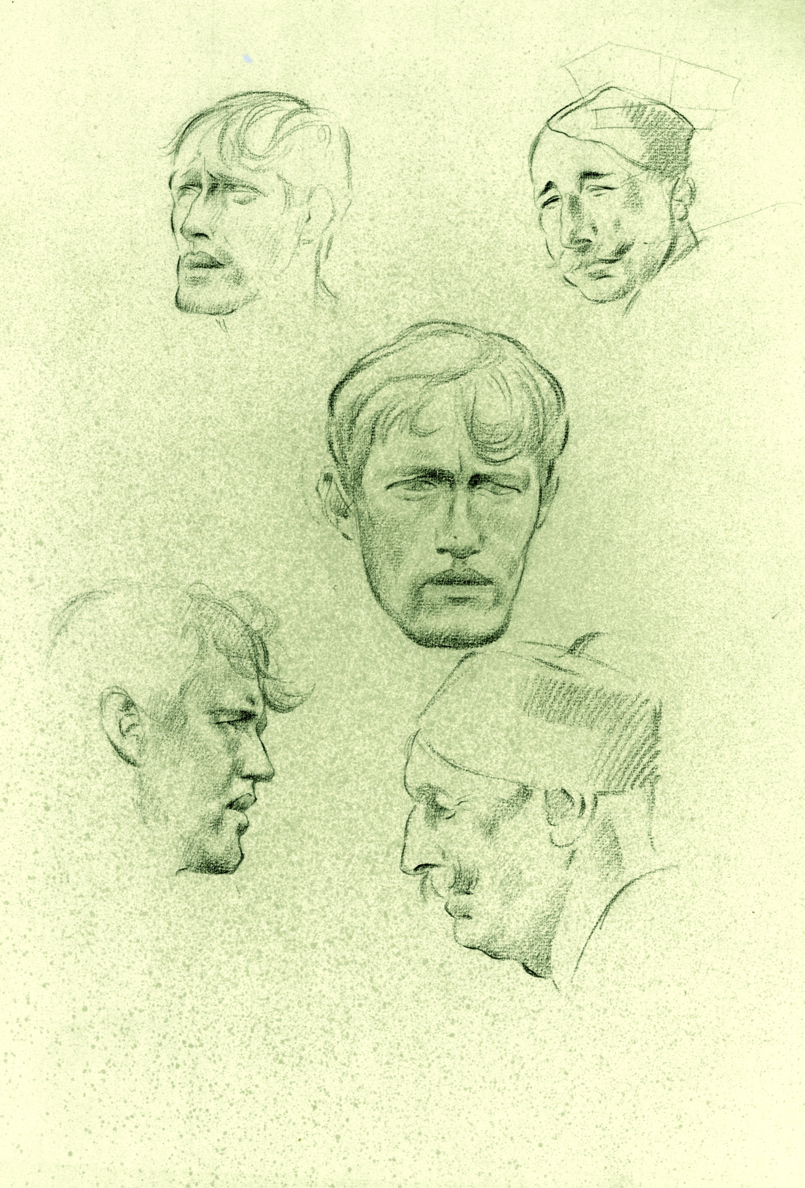 Bergheuer, 5 Gesichtsstudien