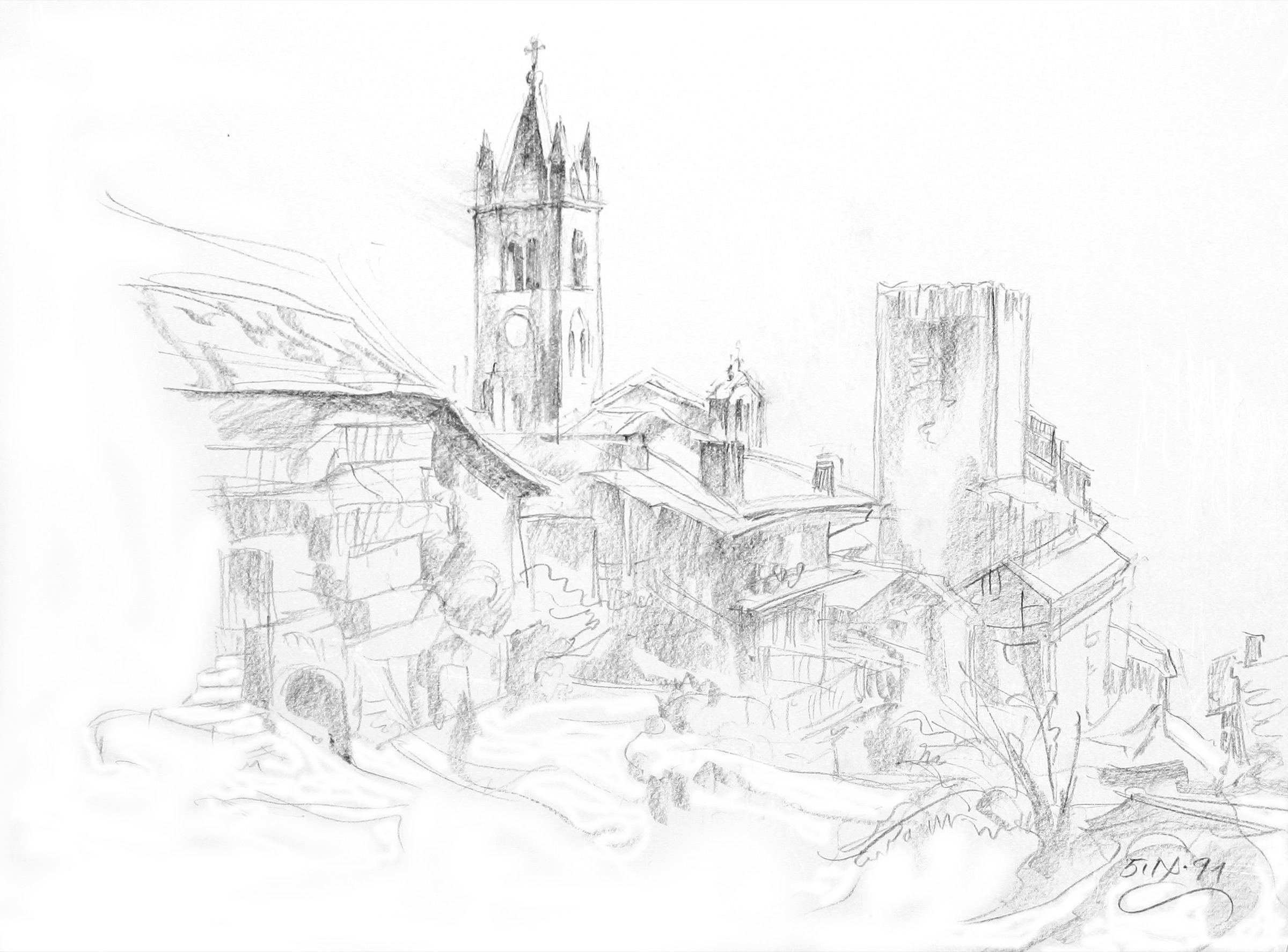 Village in the Aosta Valley