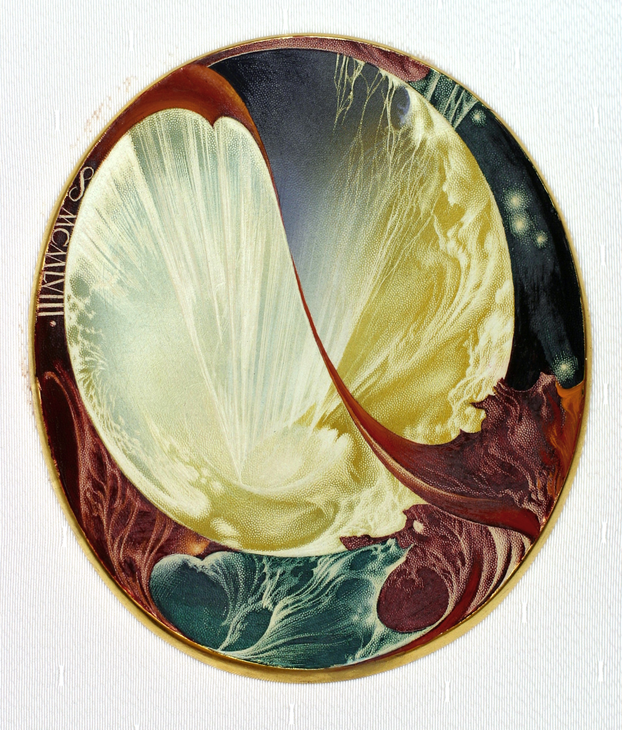Medaillon abstrakt oval
