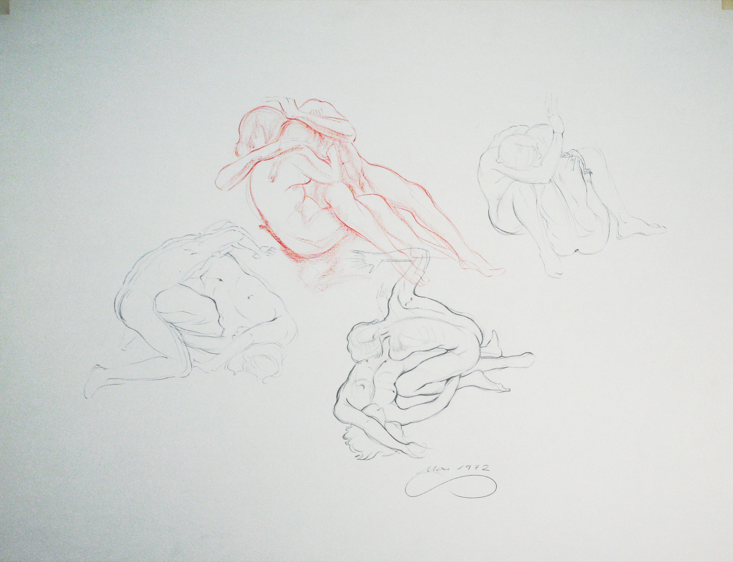 4 Study Sketches of Couples