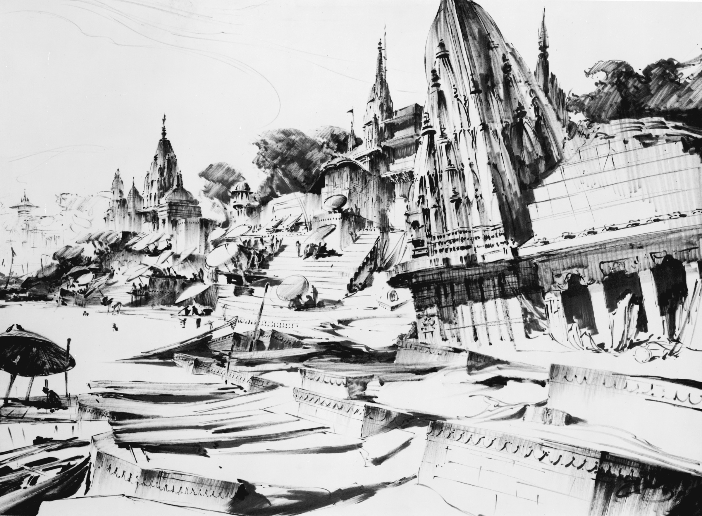 Benares, am Ganges-Ufer