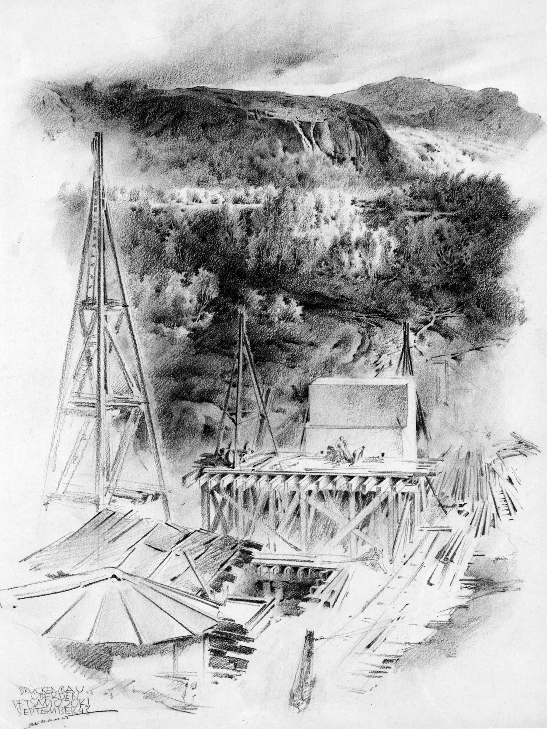 Petsamojoki, Bridge Construction over the Petsamojoki