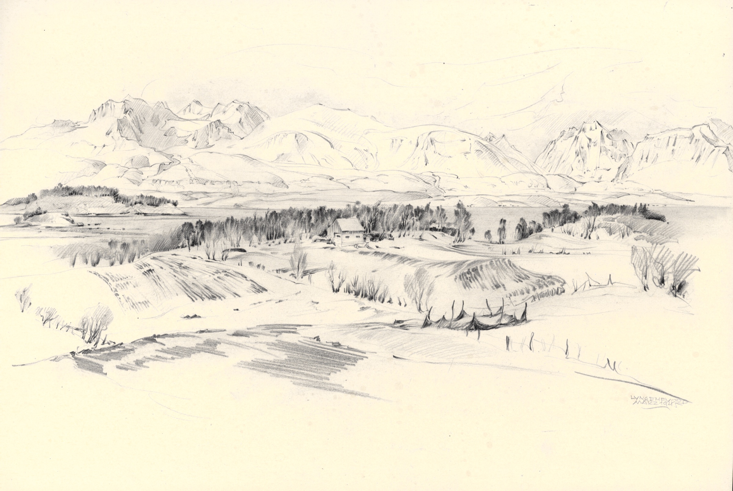 Lyngenfjord, Landschaft am