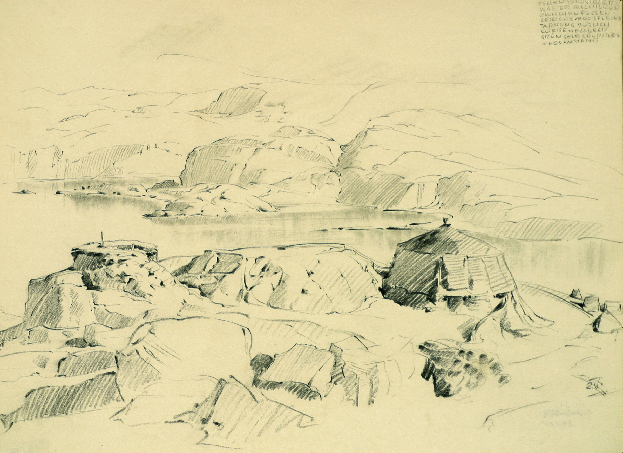 Shelters in the Tundra Mountains