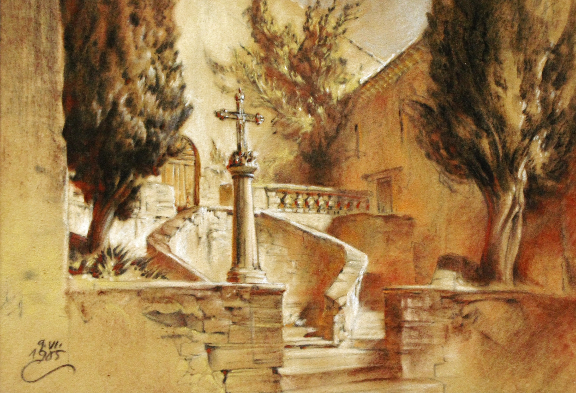 Steps up to the Church Portal