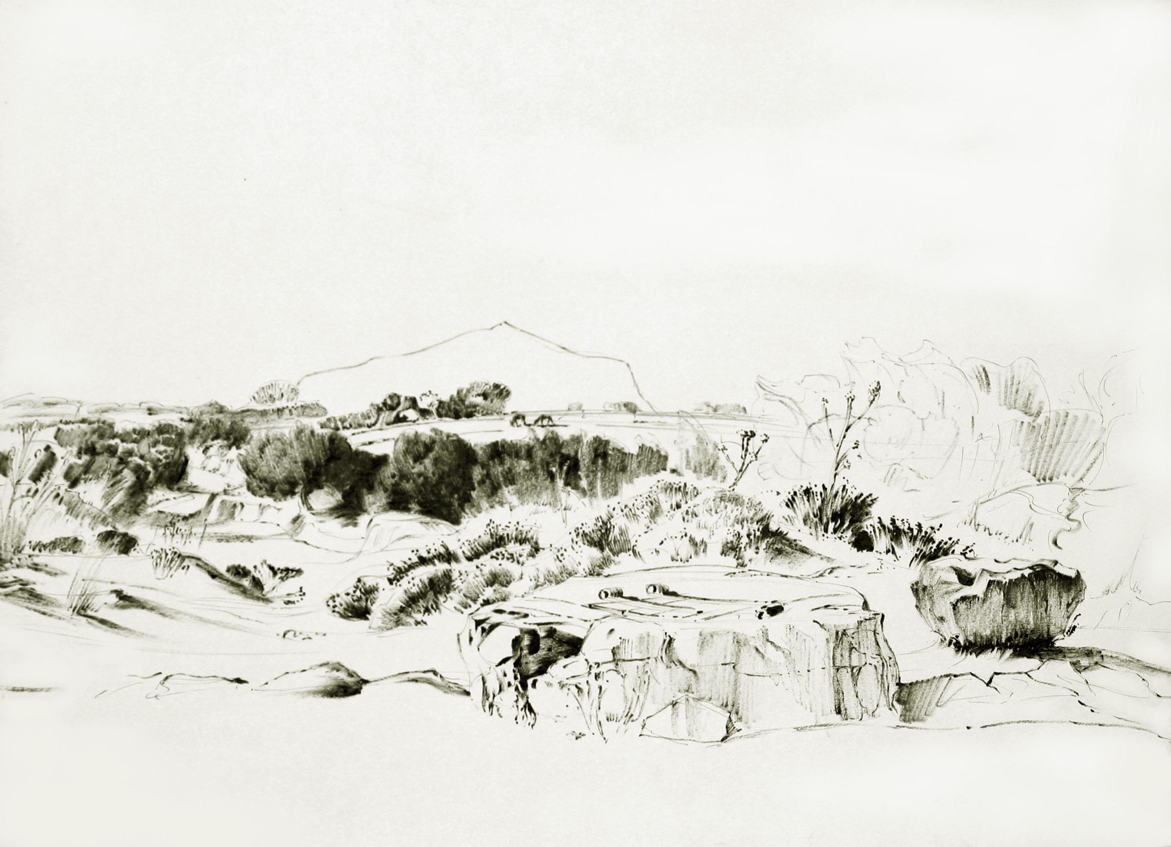 Brunnen in der Landschaft