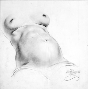 Torso einer Schwangeren