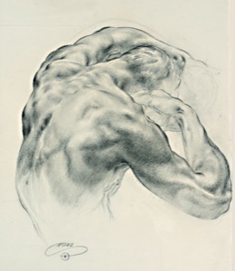 Gebeugter, Rückenstudie