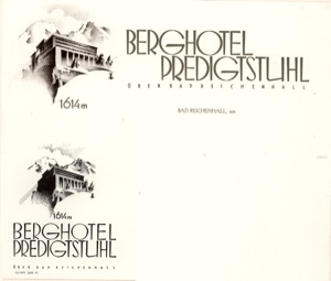 DR_27   Hotel Predigtstuhl  Briefpapier