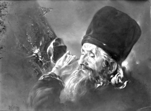 Monk in Luostari, with Book
