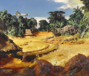 Rice Fields and Hut