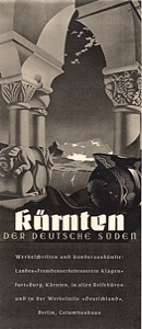Inserat mit dem Text: KÄRNTEN - DER DEUTSCHE SÜDEN   (und Anschrift)
