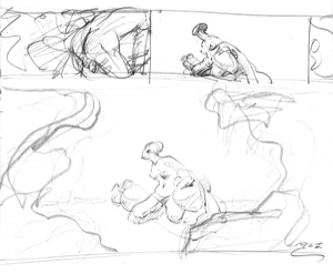 Girl with Jug, 3 Sketches