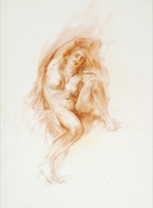 Sitzende,  gebeugt