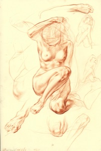 Caryatid, Seated, Head Bowed Forward